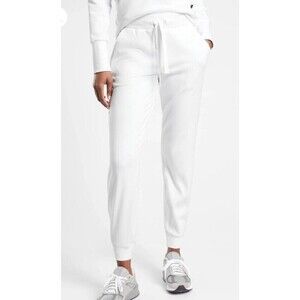 NWT ATHLETA 1X PLUS WHITE TRIUMPH WORKOUT JOGGER PANTS Winter Sweats